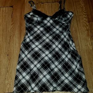 Forever 21 Black and White Plaid Chemise